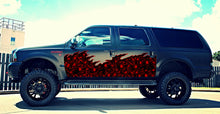 Load image into Gallery viewer, 3D Skulls ripped metal car vinyl decal, Tribal street racing graphic tribal stickers, Cool stickers for sport cars