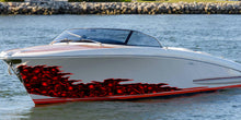 Load image into Gallery viewer, 3D Watercraft Graphic Skull Decal For Boat Ripped Metal-Full Color Speed Tribal Flames Decals Automotive Vinyl Wraps