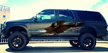Load image into Gallery viewer, Bald Eagle Street Racing Graphic Decal, 3D Tribal Car Wrap, Patriotic Racing Stripes Car Vinyl, Full Color American Pride Sticker