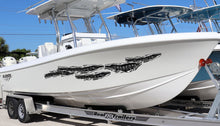 Load image into Gallery viewer, 3D Sword Ripped Metal Vinyl Wrap ,Tattoo Boat Decals, Skull Decal, Tribal Yacht Vinyl, Ranger Boat Decals and Stickers