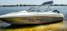 Load image into Gallery viewer, 3D Sword Ripped Metal Vinyl Wrap ,Tattoo Boat Decals, Skull Decal, Tribal Yacht Vinyl, Ranger Boat Decals and Stickers