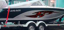Load image into Gallery viewer, 3D Watercraft Graphic Skull Boat Wrap Ripped Metal Full Color Speed Boat Vinyl Design Skull Yacht Wrap graphics Sticker
