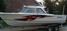 Load image into Gallery viewer, 3D Watercraft Graphic Skull Boat Wrap Ripped Metal Full Color Speed Boat Vinyl Design Skull Yacht Wrap graphics Sticker