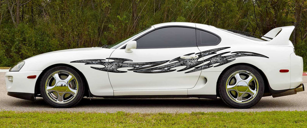 Sword decal full color car side graphics, Tribal street racing graphic, Car wrap design, Super car wrap, Great 3d car decal, for sport cars