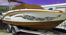 Load image into Gallery viewer, 3D Sword Ripped Metal Vinyl Wrap ,Tattoo Boat Decals, Watercraft Vinyl, Tribal Yacht Vinyl, Ranger Boat Decals and Stickers