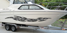 Load image into Gallery viewer, 3D Street Racing Metal Vinyl Wrap ,Tattoo Boat Decals, Watercraft Vinyl, Tribal Yacht Vinyl, Ranger Boat Decals and Stickers