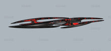 Load image into Gallery viewer, 3D Tribal Boat Graphics, Tribal Cigar Boat Wrap, Yacht Vinyl, Watercraft Sticker Design, Boat Wrap Design, Full Boat Wrap, Wrap for Boats