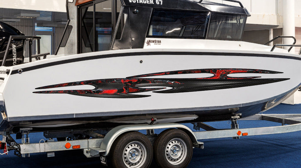 3D Tribal Boat Graphics, Tribal Cigar Boat Wrap, Yacht Vinyl, Watercraft Sticker Design, Boat Wrap Design, Full Boat Wrap, Wrap for Boats
