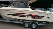 Load image into Gallery viewer, Full Color Yacht Graphics, Speed boat Vinyl Sticker, Boat Graphics Decals, Super Boat Wrap, Boat Side Wrap, One part mirrored