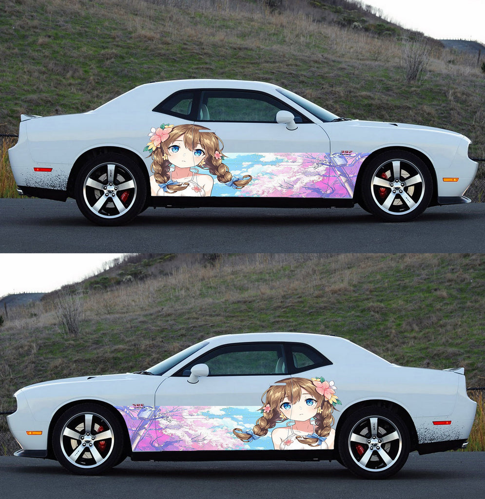 ANIME, Manga, Anime Car Stickers, Japanese Car Decals, Anime Girl Tattoo Car, Sticker Sport Car, Cast Vinyl Wrap, Large Vehicle Graphics
