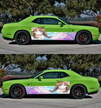 Load image into Gallery viewer, ANIME, Manga, Anime Car Stickers, Japanese Car Decals, Anime Girl Tattoo Car, Sticker Sport Car, Cast Vinyl Wrap, Large Vehicle Graphics
