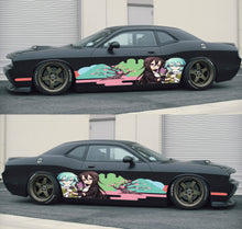 Load image into Gallery viewer, Anime Car Stickers, Manga decal, Japanese Livery, Sakura car sticker, Large car livery, Anime Girl Tattoo Car, Japan Character Side Car Wrap
