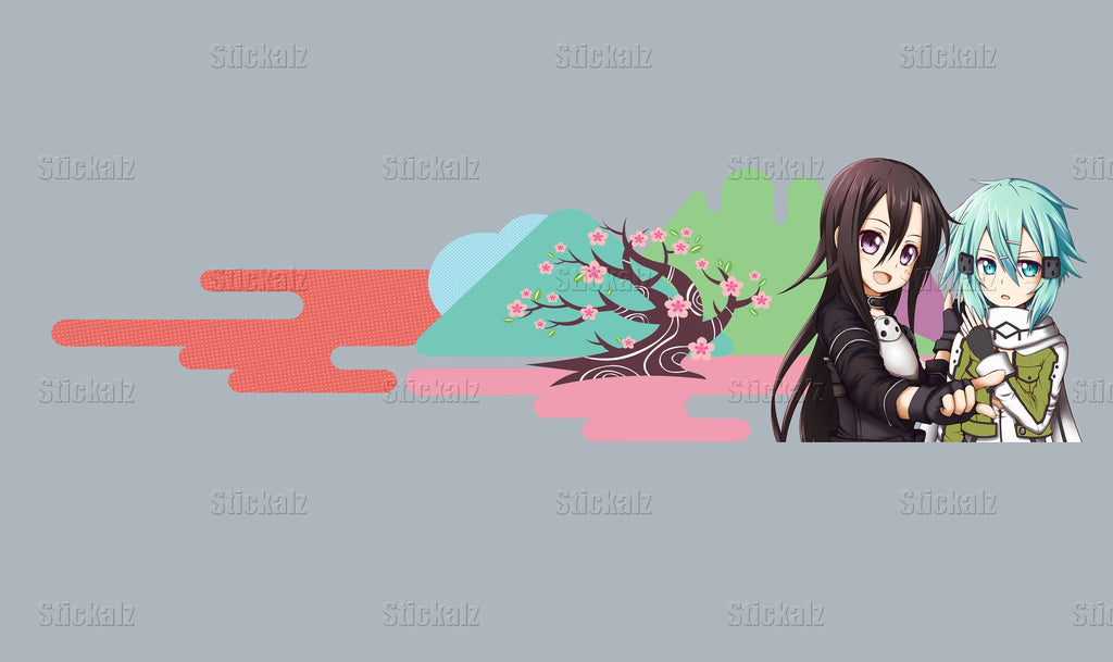Anime Car Stickers, Manga decal, Japanese Livery, Sakura car sticker, Large car livery, Anime Girl Tattoo Car, Japan Character Side Car Wrap