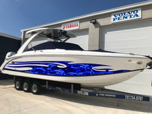 Load image into Gallery viewer, Tribal Dragon graphic, Dragons Ripped Metal Watercraft Vinyl, Dragons Cigar Boat Side Graphics, Full Color Yacht Graphics