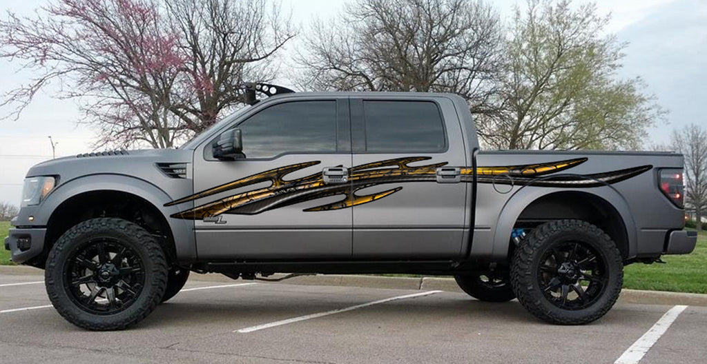 Truck Side Graphics, Full Color Car Decal, Tribal Car Vinyl Sticker, Tribal Street Racing Design, Auto Wrap, Vinyl Graphic Wrap