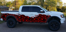 Load image into Gallery viewer, Scull Ripped Metal Car Vinyl Sticker, Scull Car Vinyl Side Graphics, Full Color Car Side Graphics, Tribal skulls racing stripes Decal