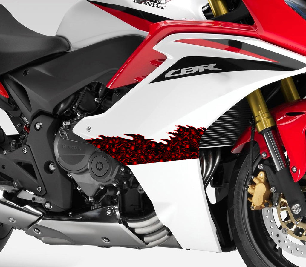 Sculls Sport Bike vinyl sticker, 3D Sculls decal for Motorcycle, Scull Racing Bike, Scull Bike graphics tribal skulls, Decal for racing bike