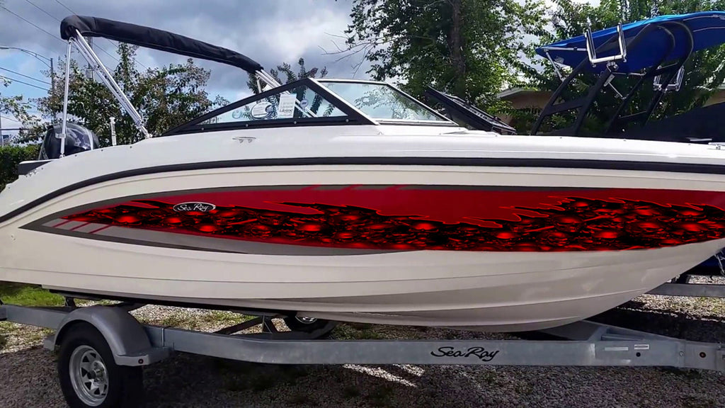3D Sculls Boat Graphics Ripped Metal, Full Color Speed Boat Vinyl Design, Sculls Cigar Boat Wrap, Yacht Vinyl, Watercraft Sticker Design