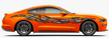 Load image into Gallery viewer, 3D Tribal Pride Car Vinyl Decal, Tribal Car Wrap Racing Stripes Sticker, Tribal Ripped Metal Car Vinyl, Tribal Full Color Car Side Graphics