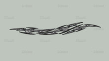 Load image into Gallery viewer, Tribal Ripped Metal Car Vinyl, 3D Tribal Car Wrap Decal, Sword Car Vinyl, Tribal Pride Car Sticker, Full Color Car Side Graphics