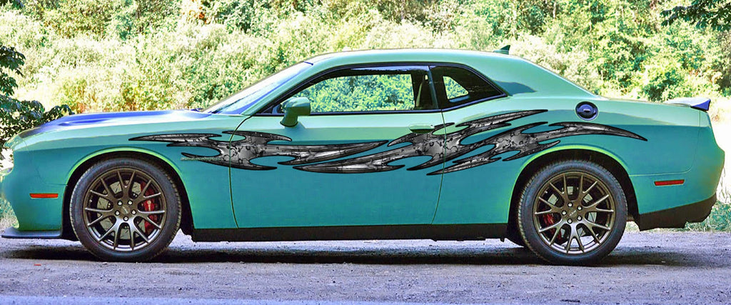 Tribal Full Color Car Side Graphics, Tribal Car Vinyl Decal, Tribal Car Side Graphics, Tribal Street Racing Graphic Car Accessories