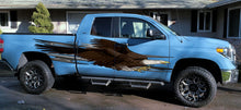 Load image into Gallery viewer, USA Eagle Car Wrap Sticker, 3D Tribal Ripped Metal Car Vinyl, Patriotic Full Color Sticker Car Side Graphics, Bald Eagle Car Vinyl