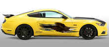 Load image into Gallery viewer, Tribal Ripped Metal Car Vinyl Sticker, Tribal Pride Car Vinyl, USA Bald Eagle Car Wrap Racing Stripes Decal, Full Color Car Side Graphics