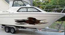 Load image into Gallery viewer, US Eagle Ripped Metal Full Color Speed Boat Vinyl Design, Tribal Boat Graphics, Cigar Boat Wrap, Yacht Vinyl, Watercraft Sticker Design