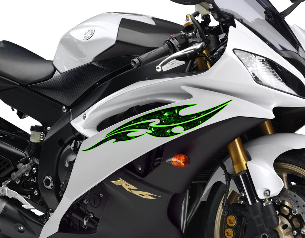 Skull Chopper Vinyl Decal, Full Color Crotch Rocket Graphics, Skull Bike Sticker Graphics , Skull Motorcycle Stickers, Chopper wrap design
