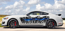 Load image into Gallery viewer, Tribal racing stripes, Full color Car side graphics Racing flag Car vinyl Checkered flag Car side graphics, Tribal racing stripes