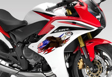 Load image into Gallery viewer, Patriotic flag Bike graphics sticker, American flag decal for Motorcycle, US flag Racing Bike wrap, US Bald Eagle Sport Bike vinyl