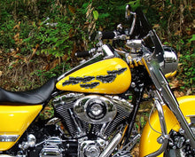 Load image into Gallery viewer, 3D big Flag full color crotch rocket graphics, Scull chopper vinyl, Scull bike graphics, Scull motorcycle sticker, full color tribal skulls