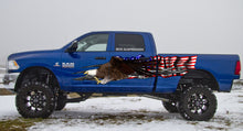 Load image into Gallery viewer, US Pride Car Vinyl Decal, USA Flag Full Color Car Side Graphics, US Flag Car Side Wrap, American pride Ripped Metal Car Vinyl Design