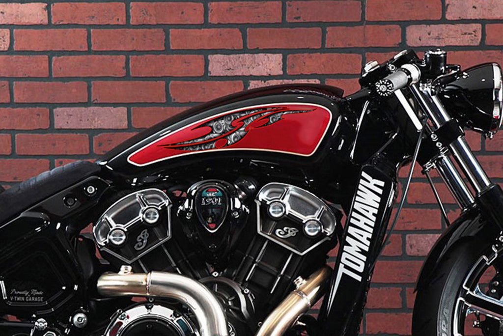 Full Color Crotch Rocket Graphics, Turbines Chopper Vinyl, Tribal tattoo Bike Graphics, Motorcycle Sticker, Turbo Full color tribal