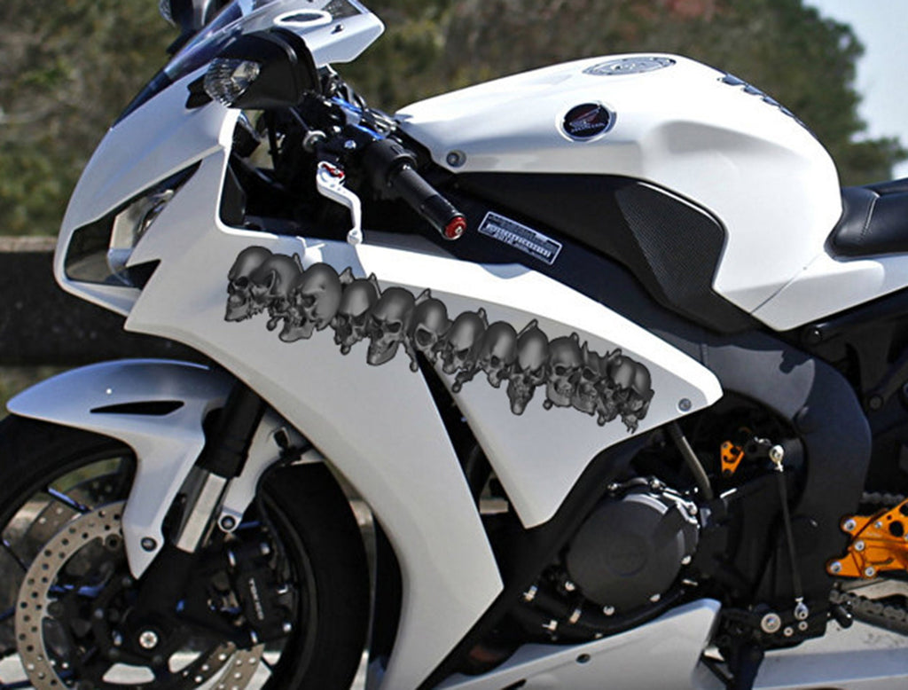 Scull decal for Motorcycle Scull Racing Bike wrap Scull Sport Bike vinyl Scull Bike graphics sticker Tribal skulls street racing graphic