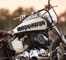 Load image into Gallery viewer, Full Color Crotch Rocket Graphics, Scull Chopper Vinyl, Scull Bike Graphics, Scull Motorcycle Sticker, Full color tribal skulls