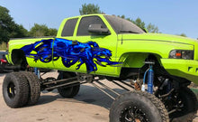 Load image into Gallery viewer, Dragons Ripped Metal Car Vinyl Graphics, 3D Dragons Full Color Car Side Graphics Sticker, Lizard Vinyl Side Wrap, Tribal Car Side Design