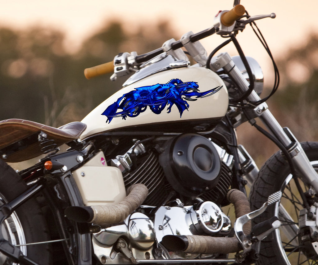 Dragons Decal Full Color Crotch Rocket Graphics, Dragons Chopper Vinyl, Dragons Bike Graphics, Patriotic Motorcycle Sticker