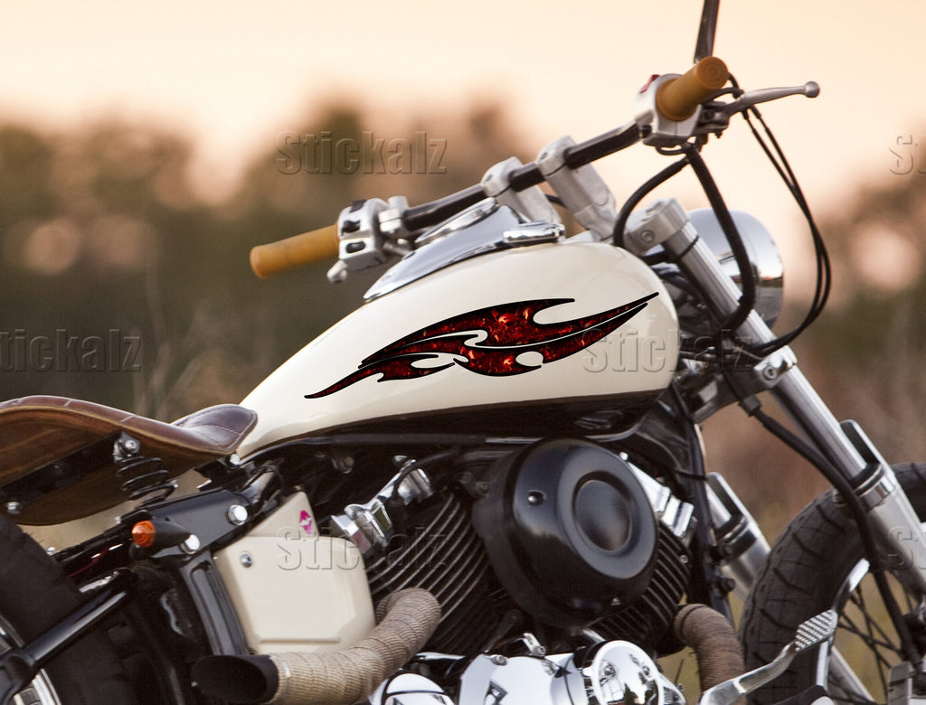 Full Color Crotch Rocket Graphics, Scull Chopper Vinyl, Scull Bike Graphics, Scull Motorcycle Sticker,