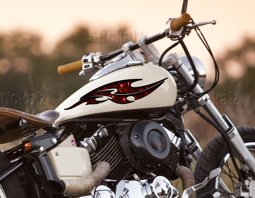Full Color Crotch Rocket Graphics, Scull Chopper Vinyl, Scull Bike Graphics, Scull Motorcycle Sticker,