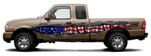 Load image into Gallery viewer, American flag Full Color Car Side Graphics, USA Flag Car Vinyl Decal, US Flag Car Vinyl Side Wrap, Patriotic Car Vinyl Side Sticker