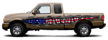 Load image into Gallery viewer, US Pride Car Vinyl Decal, US Flag Car Graphics, American flag car wrap, USA flag Ripped Metal Full Color Car Design, Patriotic car decals