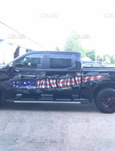 Load image into Gallery viewer, American flag car side wrap, US flag car vinyl graphics, Patriotic car side vinyl decal, USA flag car side design, Big flag car sticker