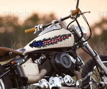 Load image into Gallery viewer, Full Color Crotch Rocket Graphics, USA Flag Chopper Vinyl, USA Flag Bike Graphics, Patriotic Motorcycle Sticker,