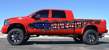 Load image into Gallery viewer, US Flag Ripped Metal Car wrap Graphics Side Decals Graphics Vinyl Stickers, American flag for jeep