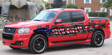 Load image into Gallery viewer, US Flag Ripped Metal Car wrap Graphics Side Decals Graphics Vinyl Stickers, American flag for jeep