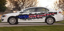 Load image into Gallery viewer, US Flag decor for Car decoration Wrap Ripped Metal Full Color Vinyl Design US Flag decals and stickers