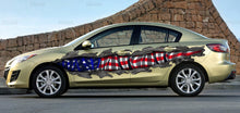 Load image into Gallery viewer, US Flag decor for Car decoration Wrap Ripped Metal Full Color Vinyl Design US Flag decals and stickers