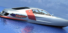 Load image into Gallery viewer, US Flag Ripped Metal Car Vinyl, Watercraft Wrap, US Pride Speed Boat Vinyl, Cigar Boat Wrap, Yacht 3D Graphic