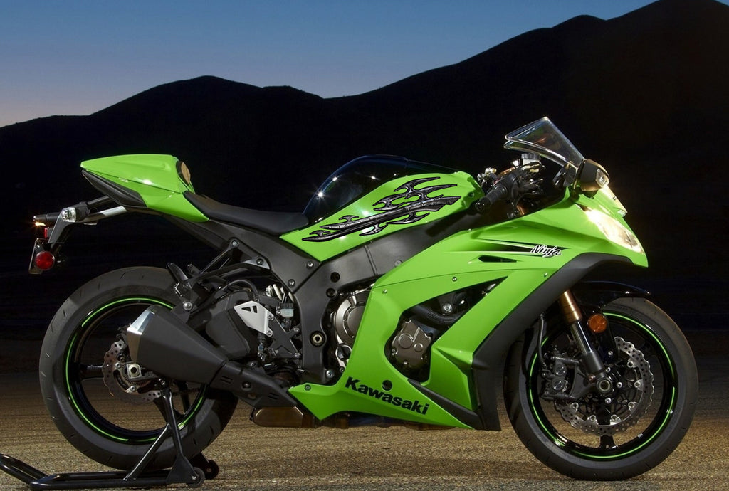 Tribal Crotch Rocket Wrap, Weapon Bike Vinyl Tribal Dragons Flame Stickers, Racing Stickers Window Decals Bike Wrap.